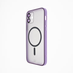 Estuche vidrio templado el rey magsafe con marco de vidrio templado de camara trasera apple iphone 12 color morado  Shop name