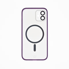 Estuche vidrio templado el rey magsafe con marco de vidrio templado de camara trasera apple iphone 12 color morado  Shop name