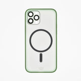 Estuche vidrio templado el rey magsafe con marco de vidrio templado de camara trasera apple iphone 12 pro max color verde  Shop name