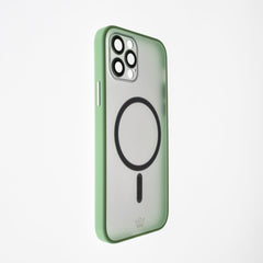 Estuche vidrio templado el rey magsafe con marco de vidrio templado de camara trasera apple iphone 12 pro max color verde  Shop name
