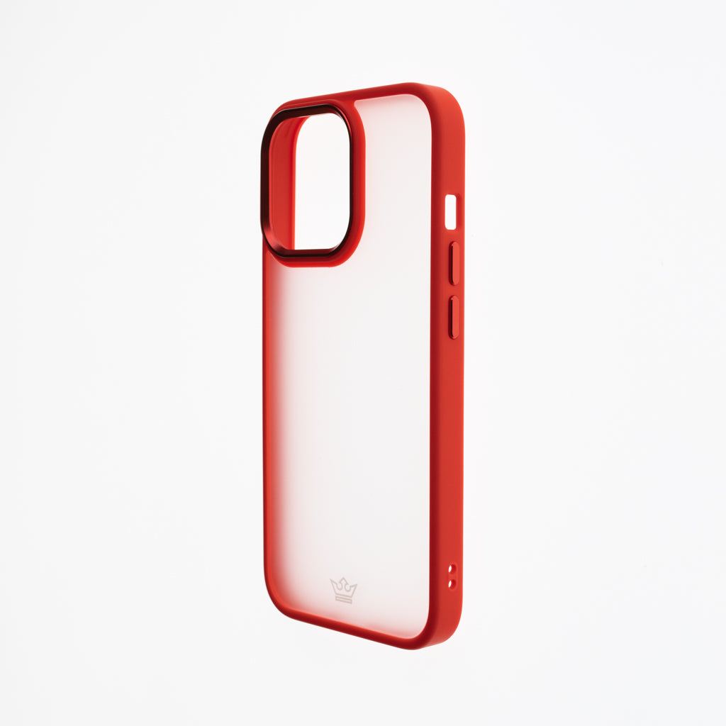 Estuche clasico el rey mate marco de apple iphone 12 pro max color rojo
