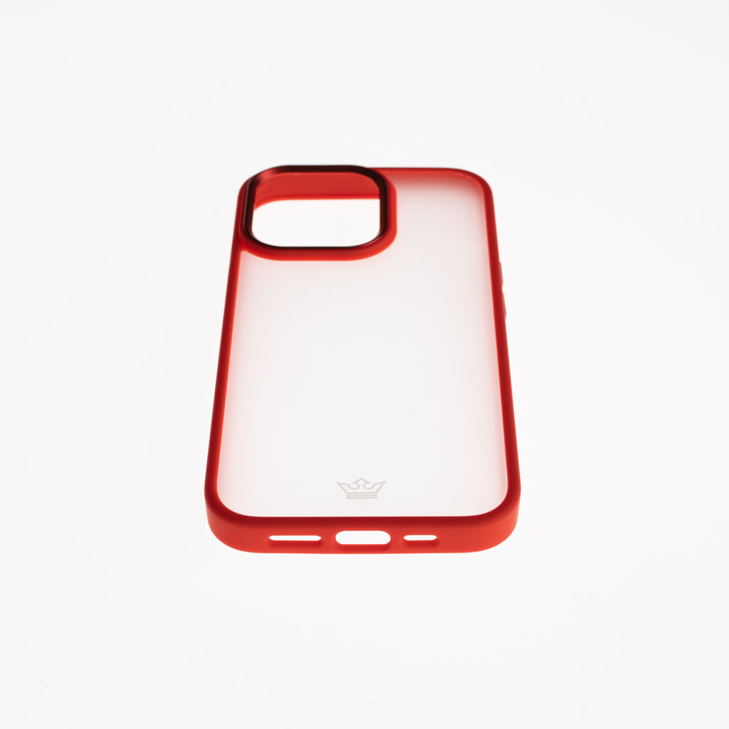 Estuche clasico el rey mate marco de apple iphone 12 pro max color rojo