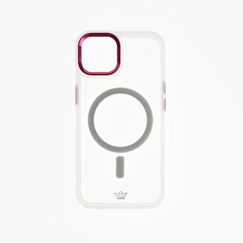 Estuche magsafe el rey magsafe con borde apple iphone 13 color blanco / transparente  Shop name