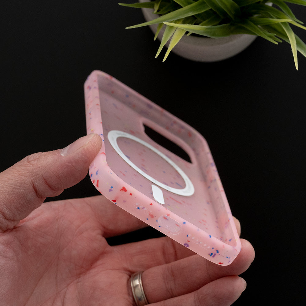 Estuche magsafe el rey magsafe core apple iphone 13 pro color rosado