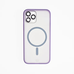 Estuche vidrio templado el rey magsafe con marco de vidrio templado de camara trasera apple iphone 13 pro color morado  Shop name