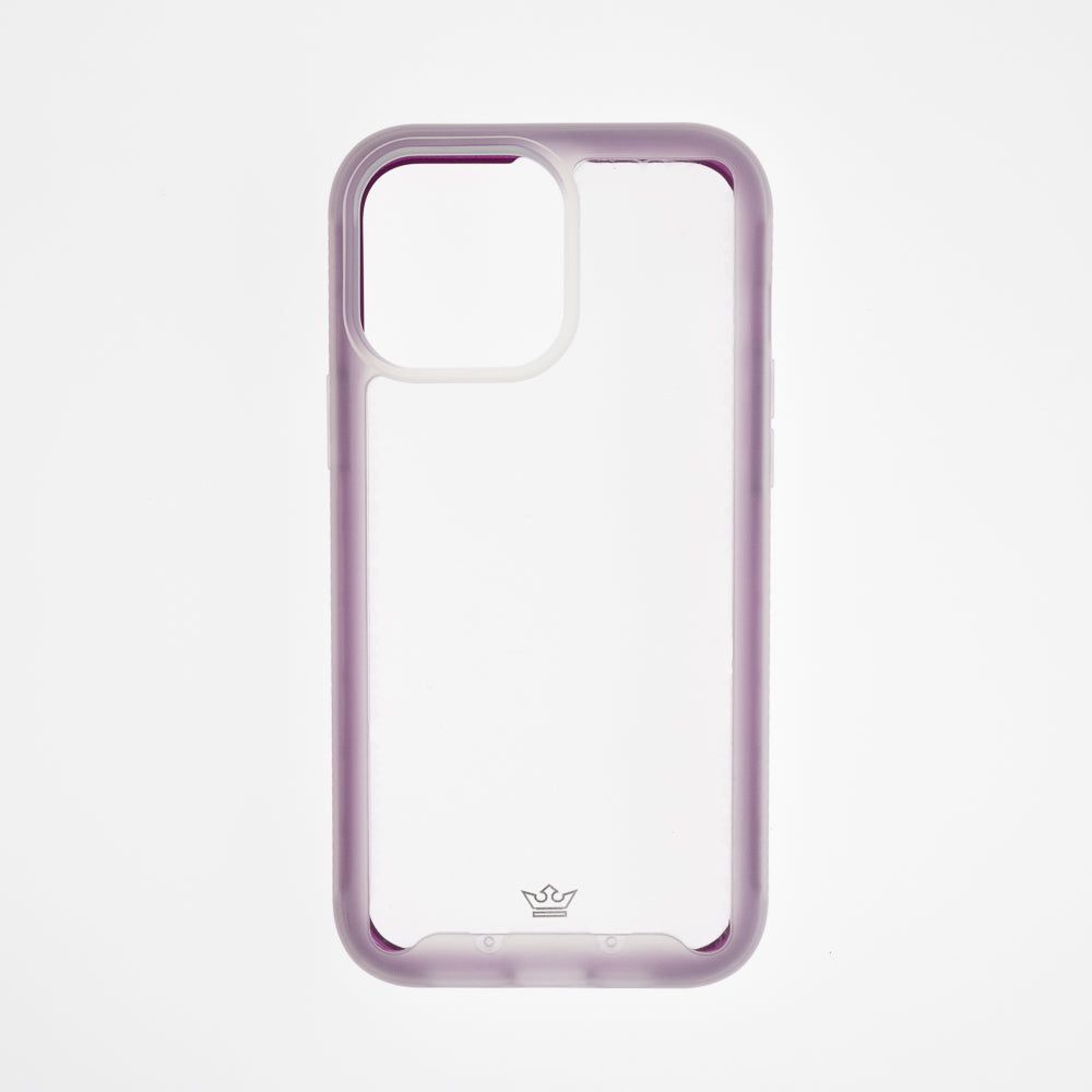 Estuche transparente el rey super bumper de atra apple iphone 13 pro ,  iphone 13 pro max color morado / transparente