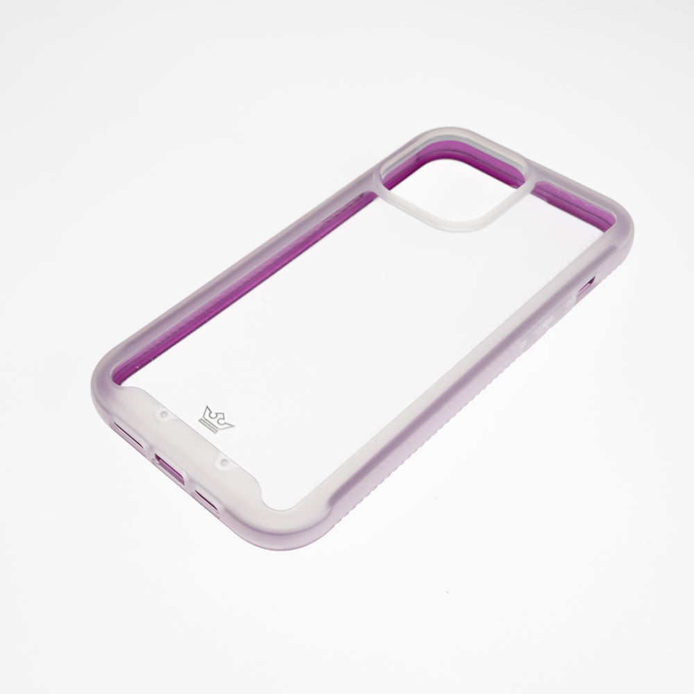Estuche transparente el rey super bumper de atra apple iphone 13 pro ,  iphone 13 pro max color morado / transparente