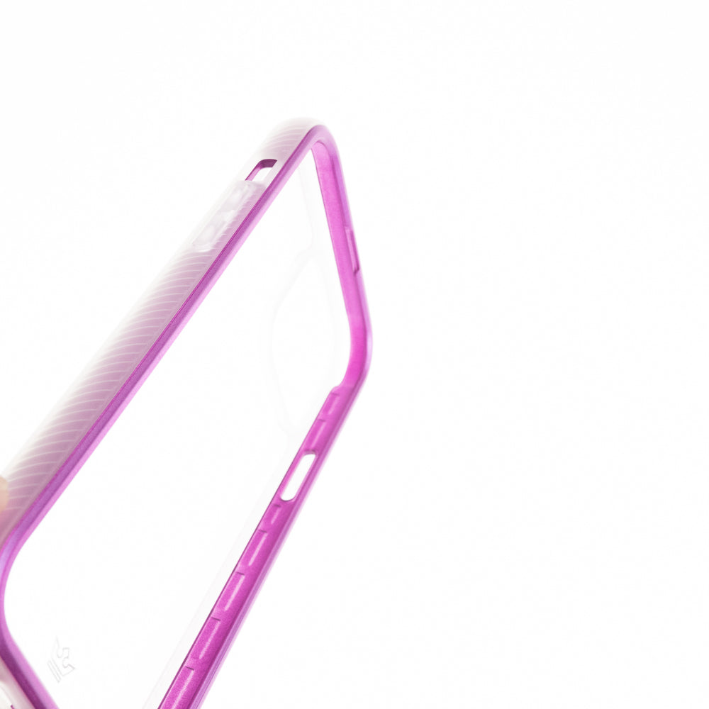 Estuche transparente el rey super bumper de atra apple iphone 13 pro ,  iphone 13 pro max color morado / transparente