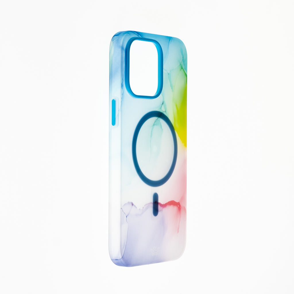 Estuche clasico el rey figura apple iphone 14 pro max color arcoiris