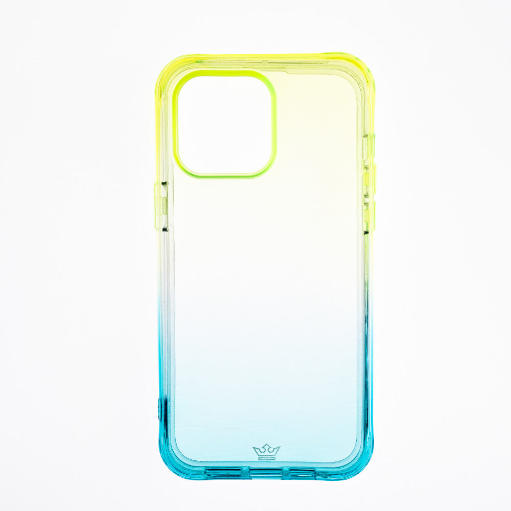 Estuche clasico el rey marco degrade apple iphone 14 pro max color verde / turquesa