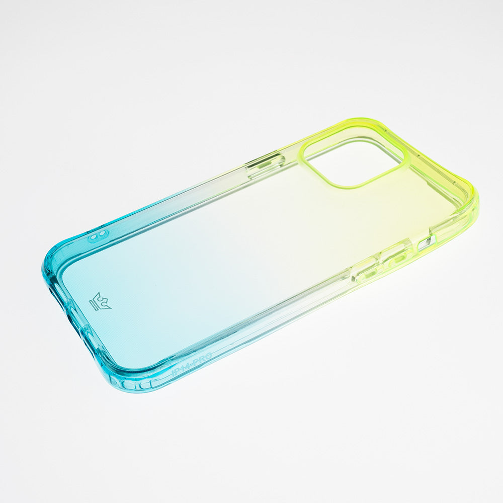 Estuche clasico el rey marco degrade apple iphone 14 pro max color verde / turquesa  Shop name