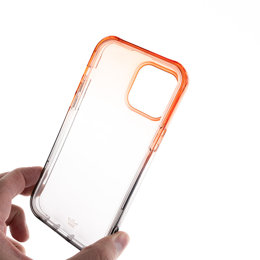 Estuche clasico el rey marco degrade  apple iphone 14 pro color naranja / gris