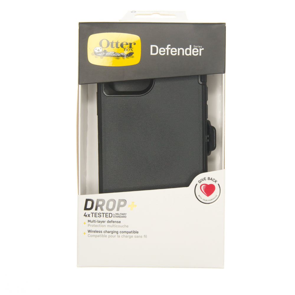Estuche otterbox defender con clip color negro modelo  iphone 11