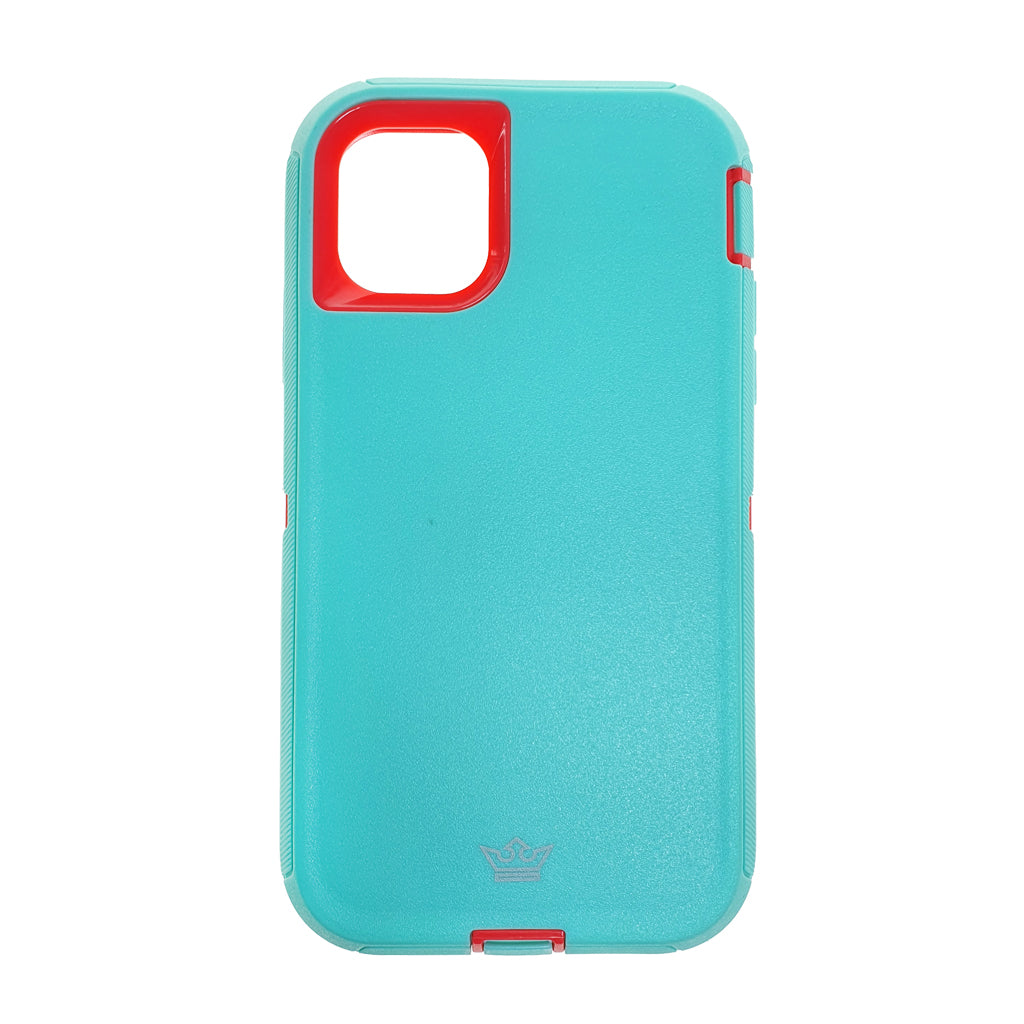 Estuche proteccion el rey defender apple iphone 11 pro color turquesa / rosado