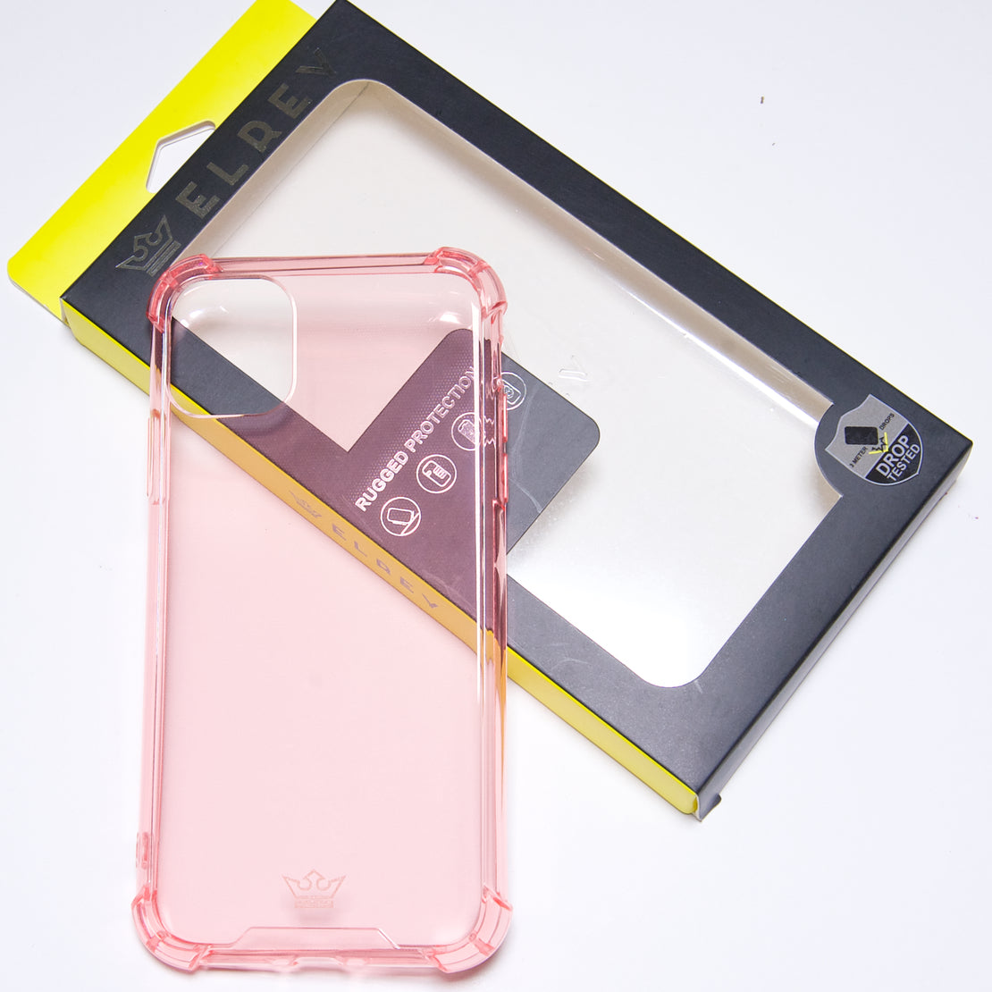 Estuche proteccion el rey hard case flexible reforzado apple iphone 11 pro color rosado