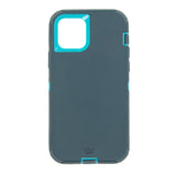 Estuche proteccion el rey defender con clip apple iphone 12 ,  iphone 12 pro color turquesa