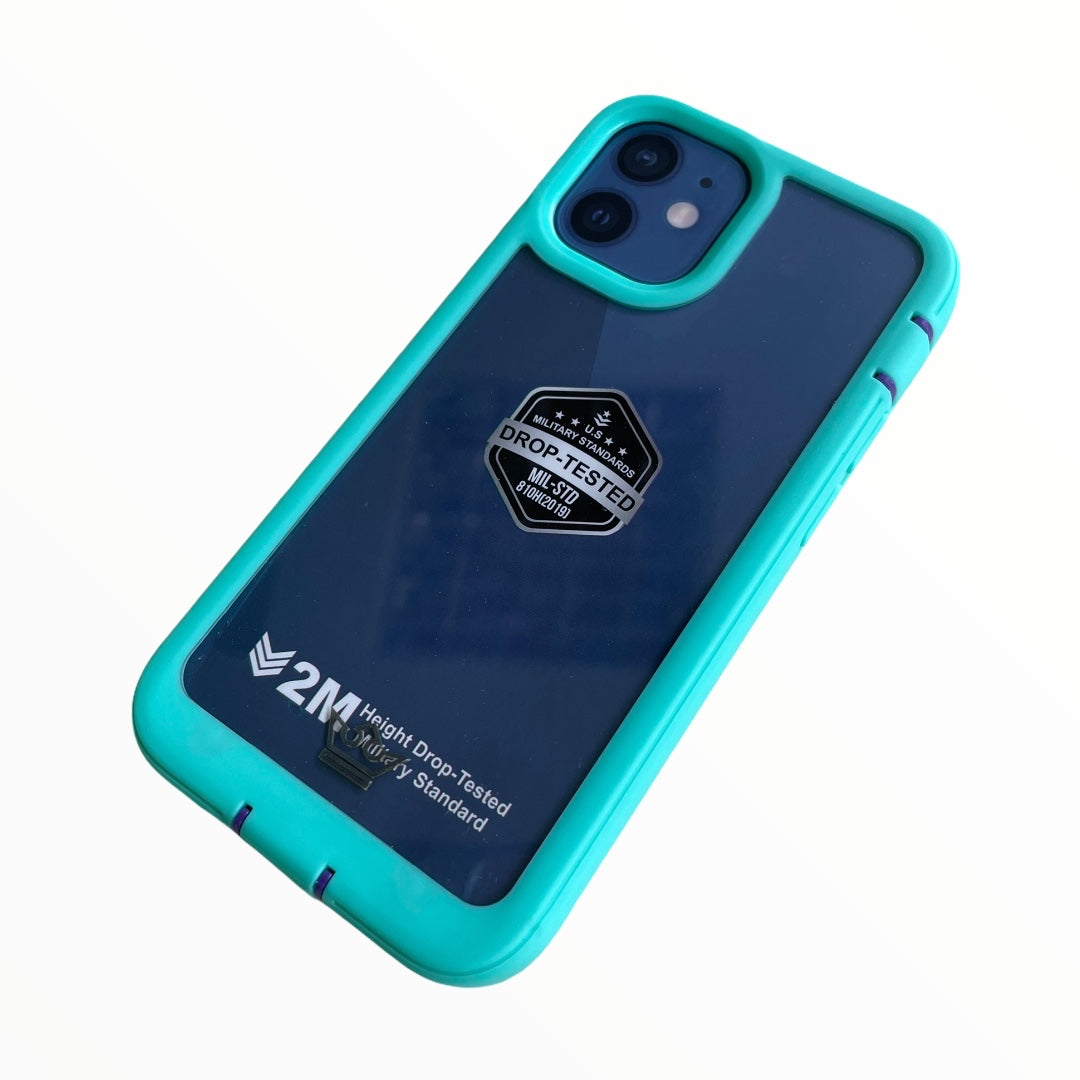 Estuche proteccion el rey warrior a prueba de impactos apple iphone 12 pro max color turquesa