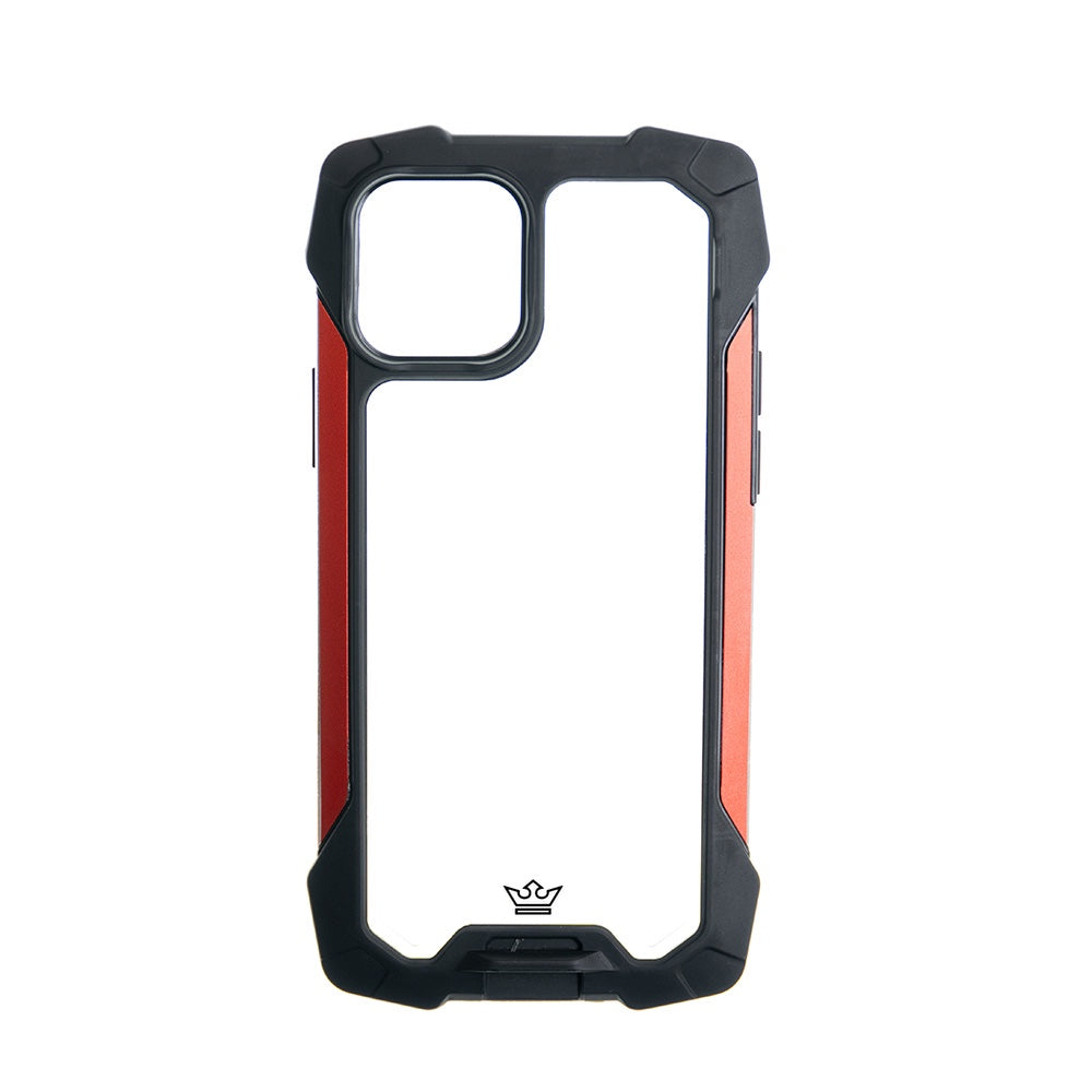 Estuche clasico el rey impact 10 metros de proteccion apple iphone 12 pro max color negro / rojo