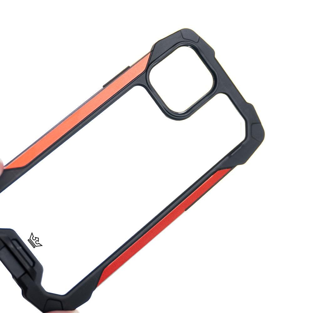 Estuche clasico el rey impact 10 metros de proteccion apple iphone 12 pro max color negro / rojo