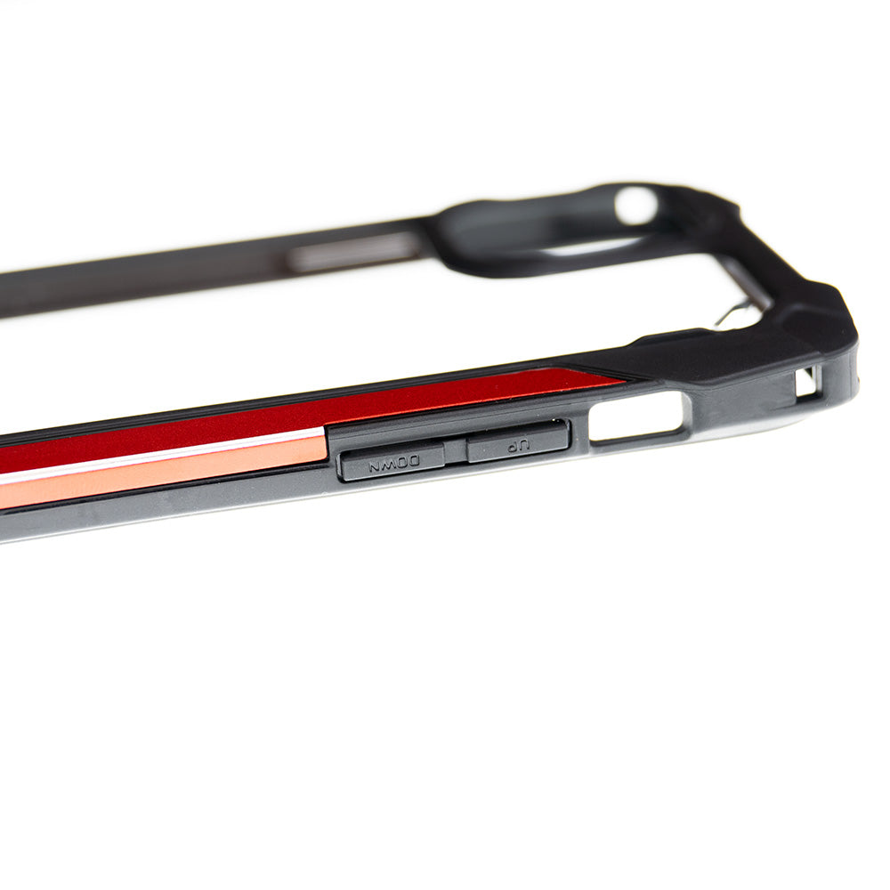 Estuche clasico el rey impact 10 metros de proteccion apple iphone 12 pro max color negro / rojo