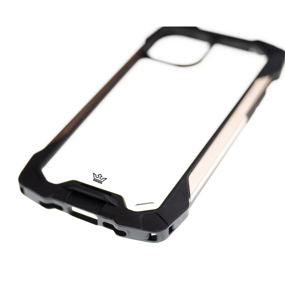 Estuche clasico el rey impact 10 metros de proteccion apple iphone 12 pro max color negro / dorado
