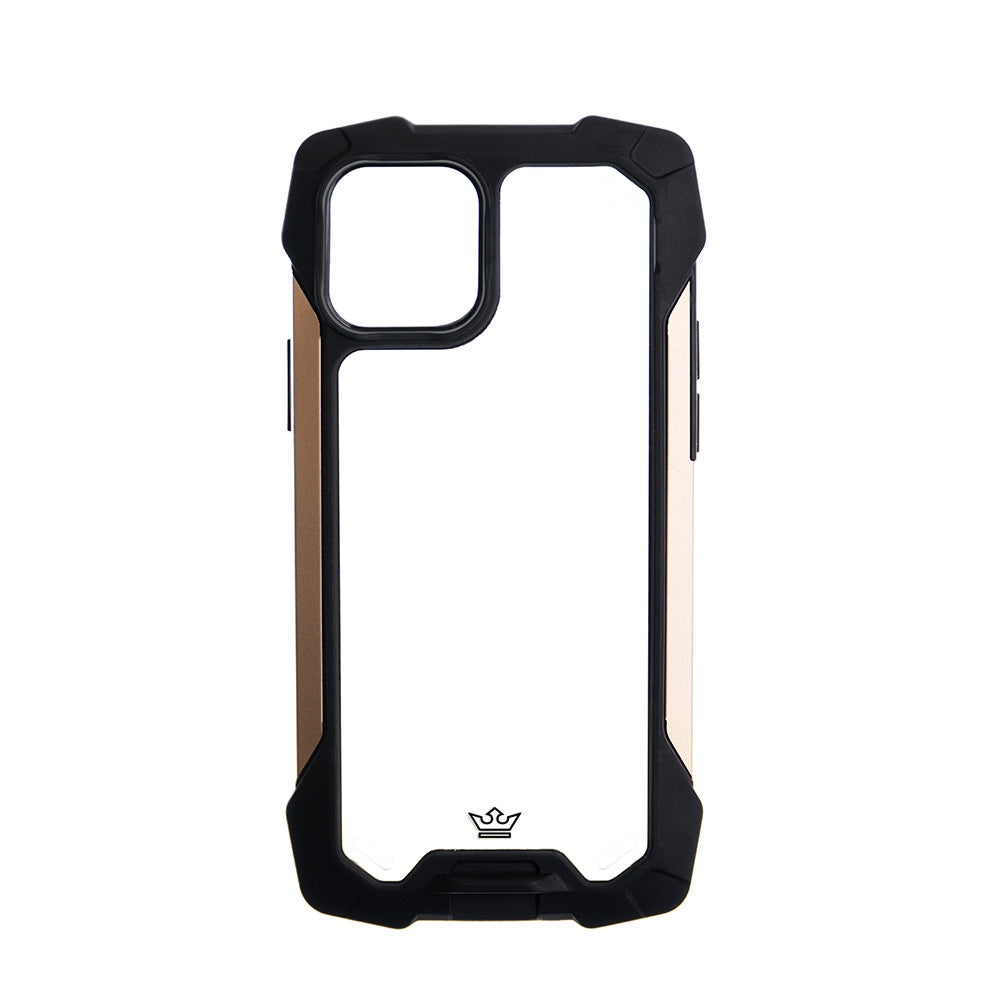 Estuche clasico el rey impact 10 metros de proteccion apple iphone 13 pro max color negro / dorado