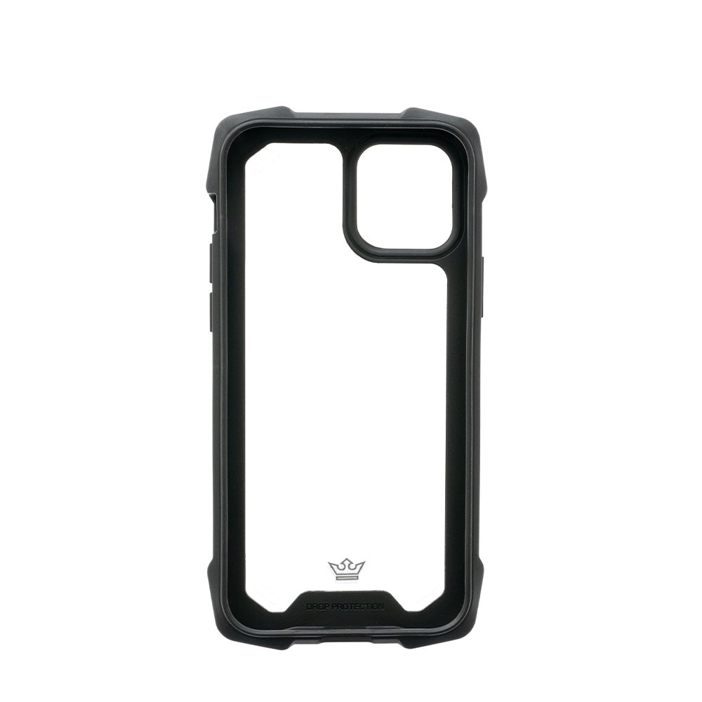 Estuche clasico el rey impact 10 metros de proteccion apple iphone 13 pro max color negro / plateado