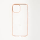 Estuche clasico spigen transparente marco apple iphone 13 pro max color rosado / transparente