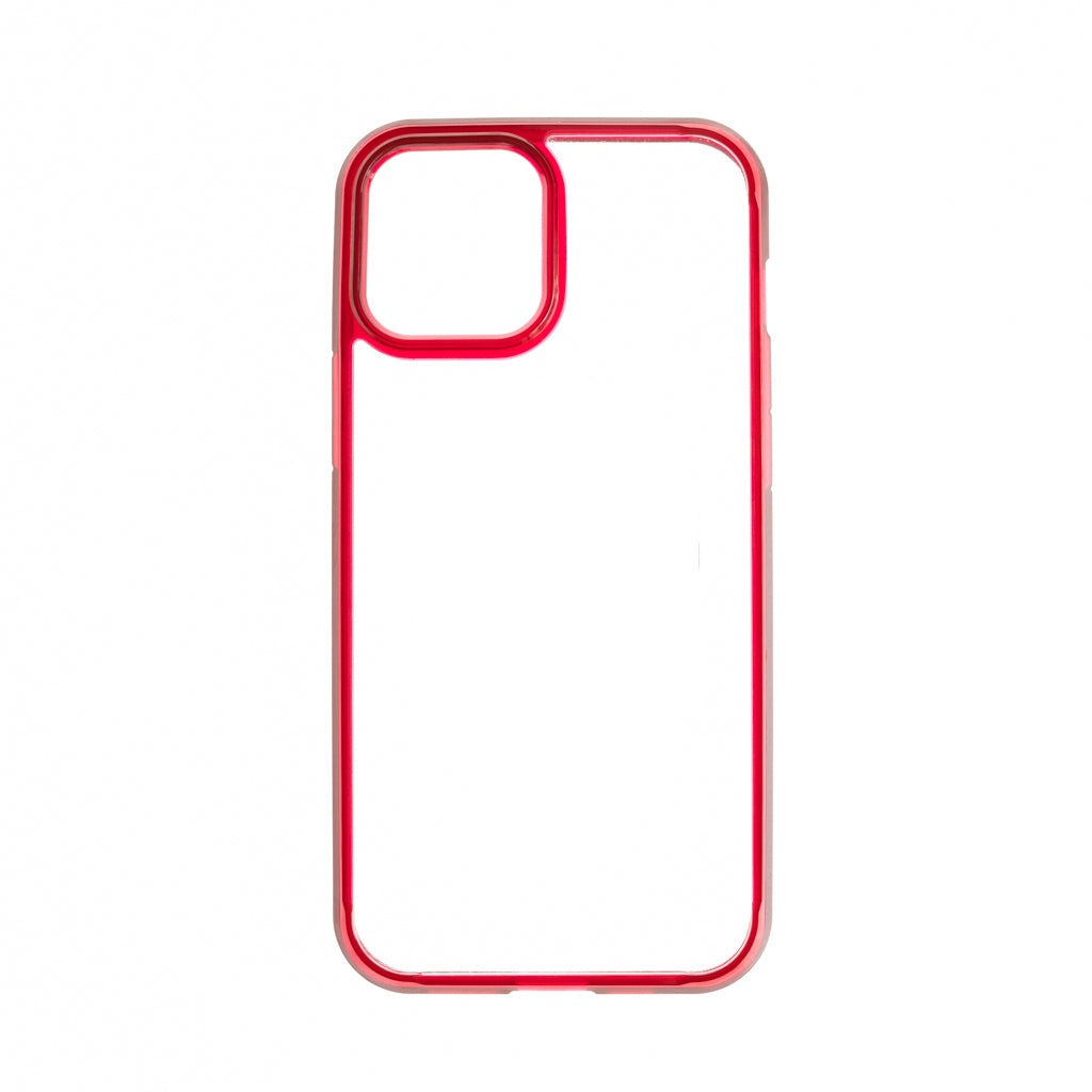 Estuche clasico spigen transparente marco apple iphone 13 color rojo / transparente
