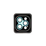 Accesorio el rey vidrio templado camara con borde plastico iphone 12pro / 12pro max color celeste  Shop name