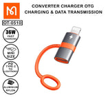 Cable mcdodo ot-0510 adaptador otg tipo c a lightning 3a y 36w max