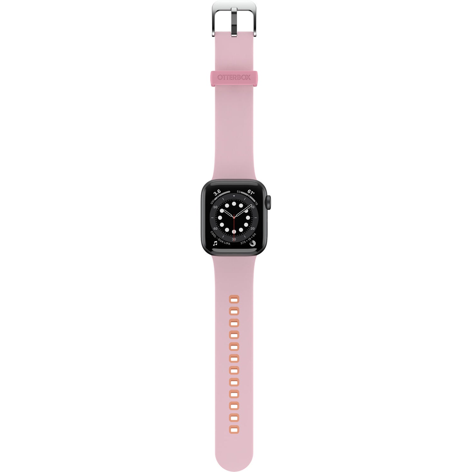 Accesorio otterbox pulsera silicon all day band apple watch 42 / 44 / 45 mm color rosado / melon