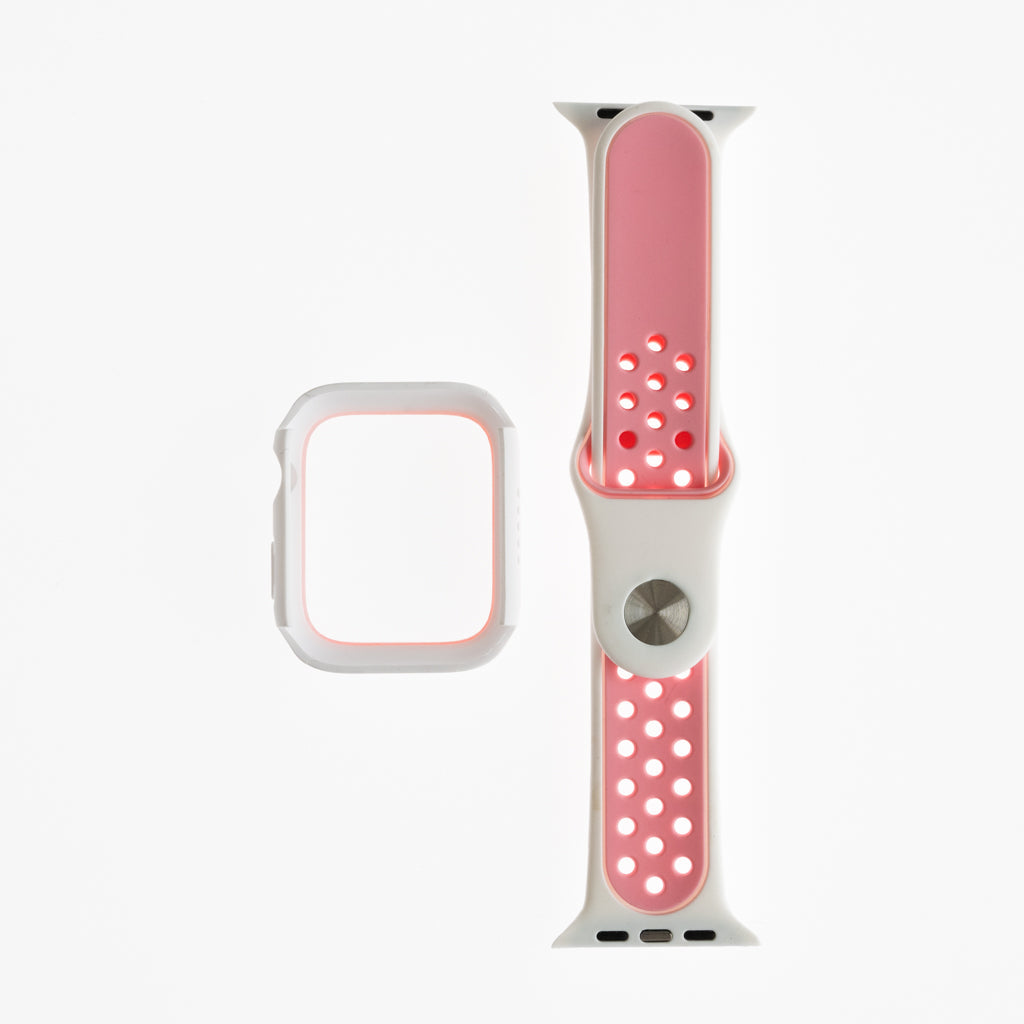 Accesorio generico pulsera nike con bumper apple watch 42 mm color blanco / rosado  Shop name