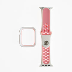 Pulseras generico pulsera nike + bumper blanco / rosado 45 mm  Shop name