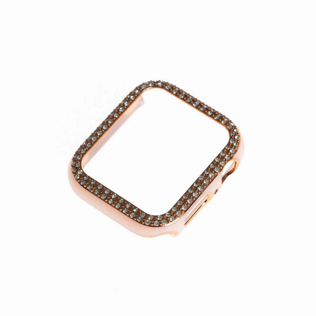 Accesorio generico pulsera con bumper de diamantes apple watch 40 mm color rosado