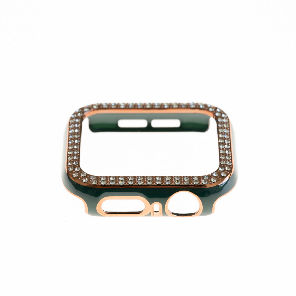 Accesorio generico pulsera con bumper de diamantes apple watch 40 mm color verde marfil