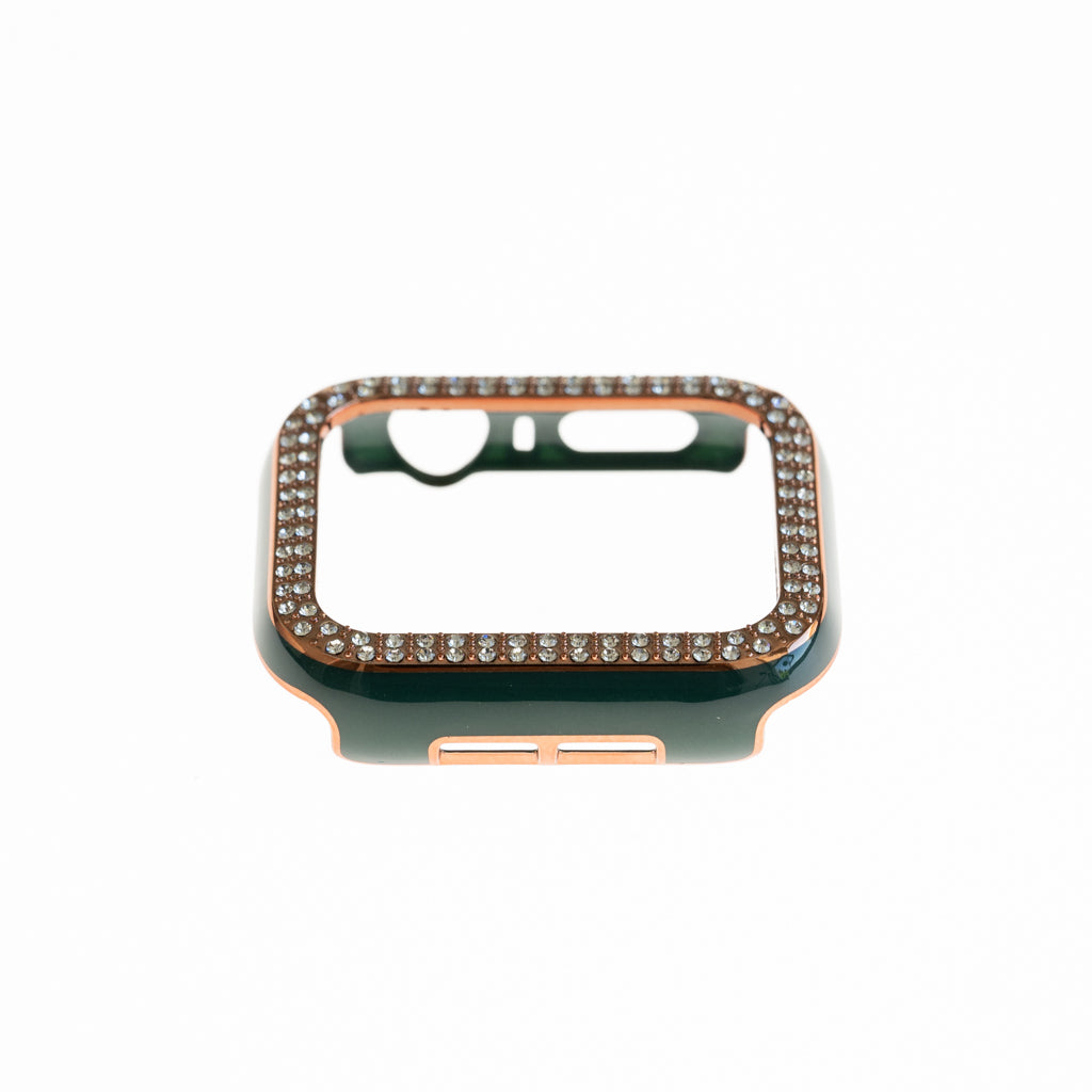 Accesorio generico pulsera con bumper de diamantes apple watch 40 mm color verde marfil