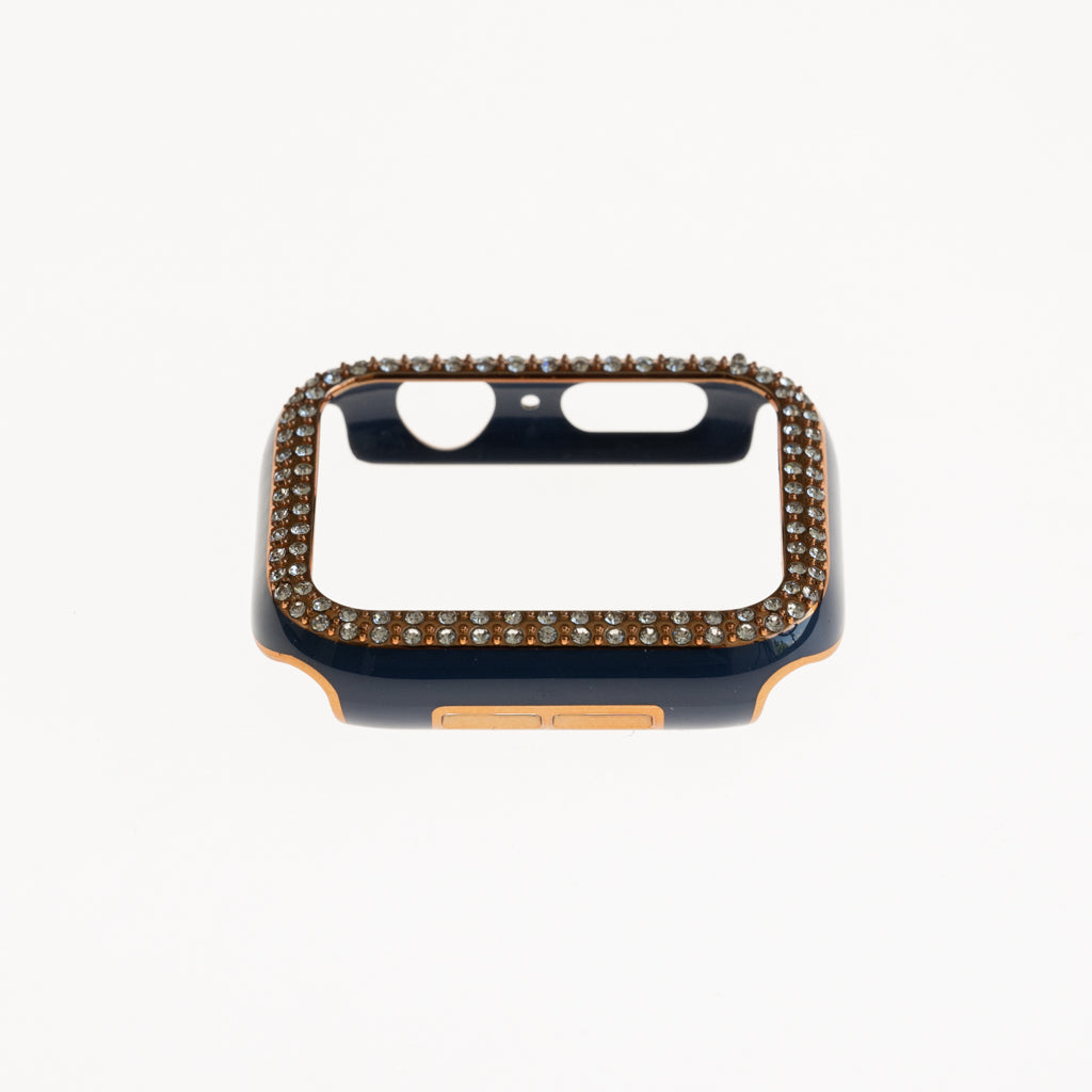 Accesorio generico pulsera con bumper de diamantes apple watch 45 mm color azul marino