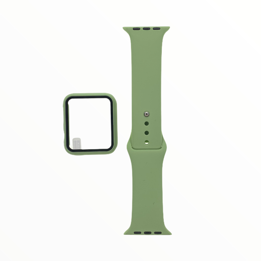 Accesorio el rey pulsera con bumper y protector de pantalla apple watch 38 mm color verde claro  Shop name