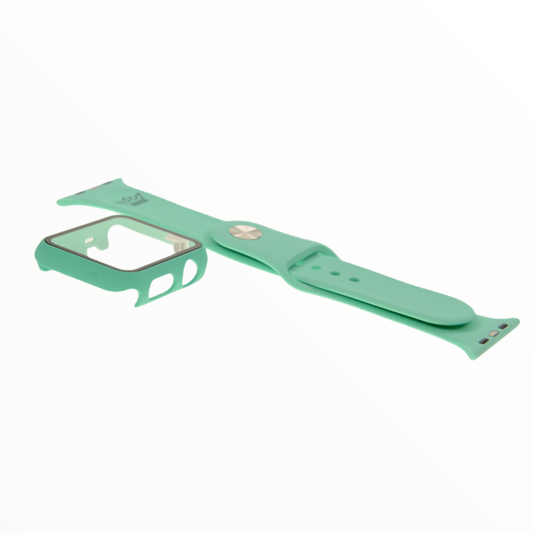 Accesorio el rey pulsera con bumper y protector de pantalla apple watch 42 mm color menta