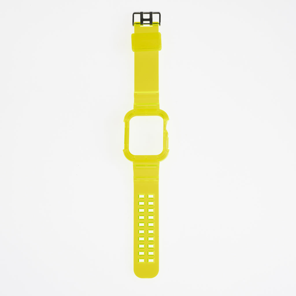 Accesorio generico pulsera con bumper rugged apple watch 44 mm color verde neon