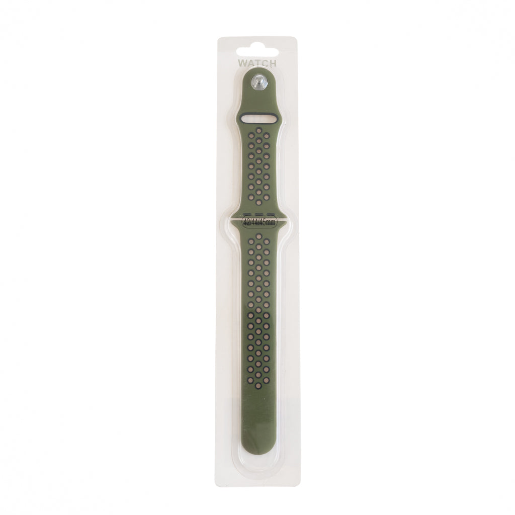 Accesorio el rey pulsera tipo nike apple watch 38 / 40 / 41 mm color verde musgo / negro