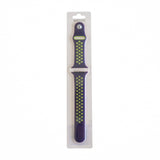 Accesorio el rey pulsera tipo nike apple watch 42 / 44 / 45 mm color morado / verde neon