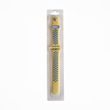 Accesorio el rey pulsera tipo nike apple watch 42 / 44 / 45 mm color amarillo / azul