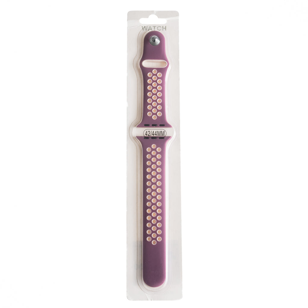 Accesorio el rey pulsera tipo nike apple watch 42 / 44 / 45 mm color morado / rosado  Shop name