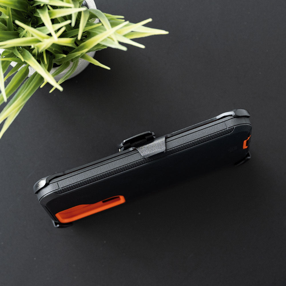 Estuche proteccion el rey defender samsung s22 plus color negro / naranja