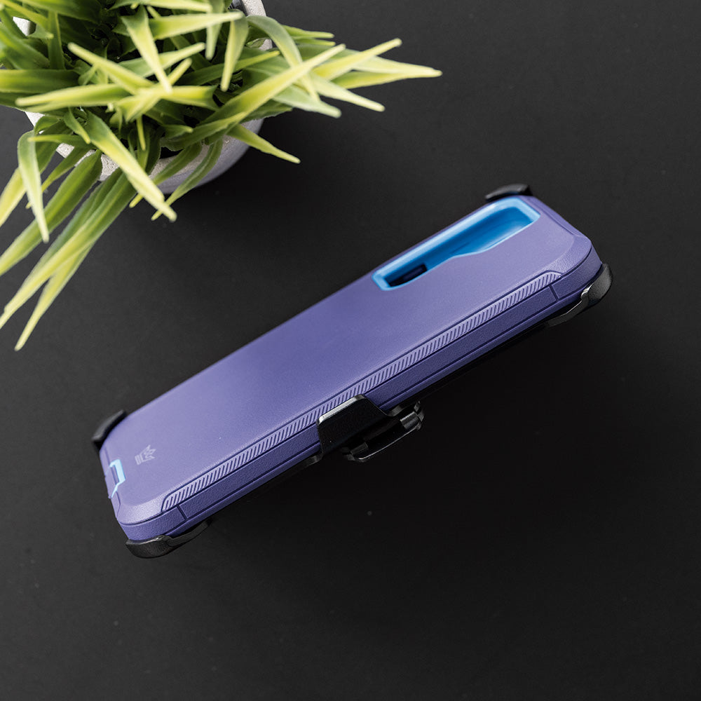 Estuche proteccion el rey defender samsung s22 plus color azul