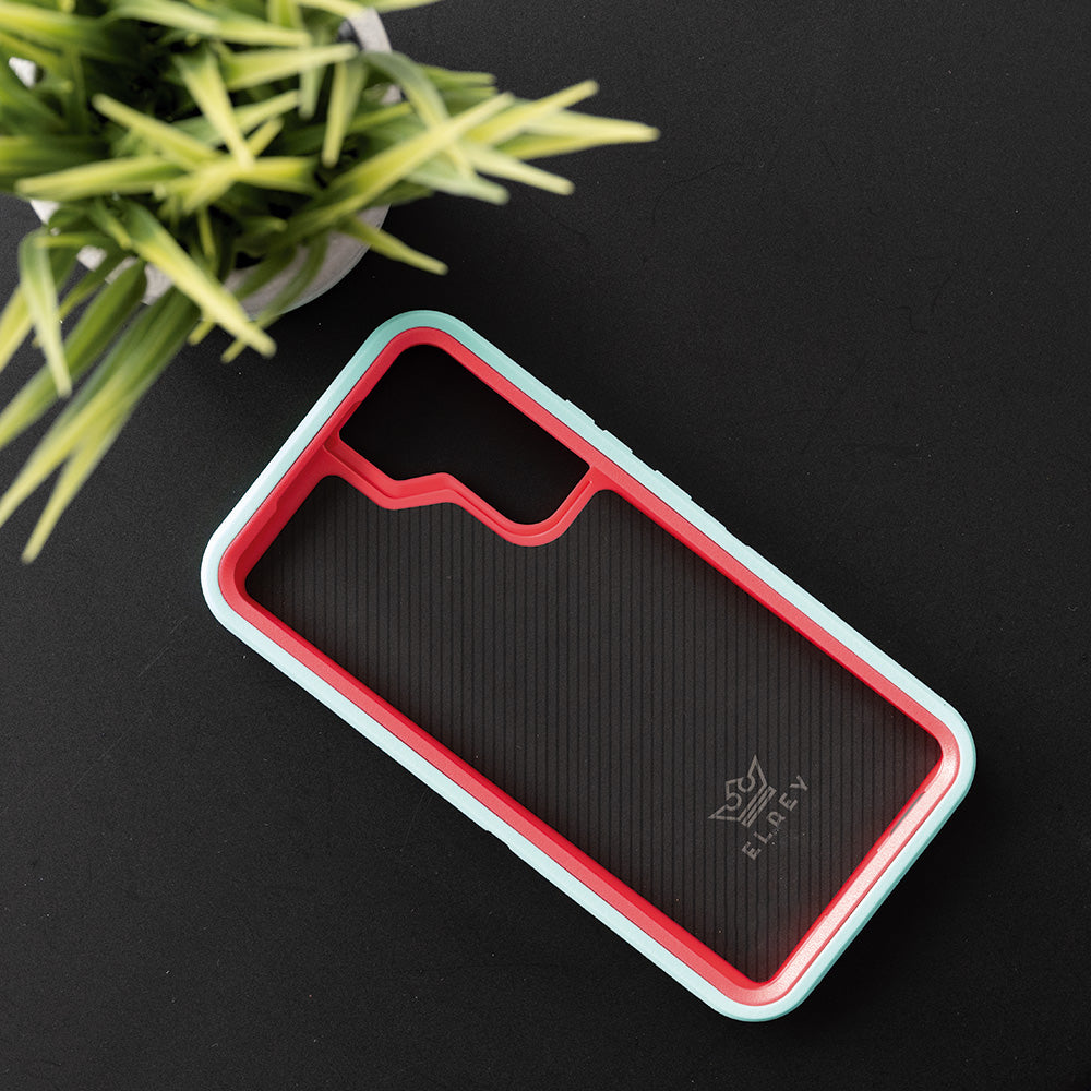 Estuche proteccion el rey defender samsung s22 plus color turquesa / rosado