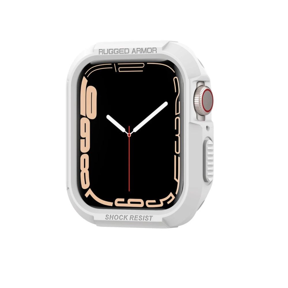 Estuche Bumper Spigen Rugged Armor Para Apple Watch 44 45 Mm Blanco  Shop name