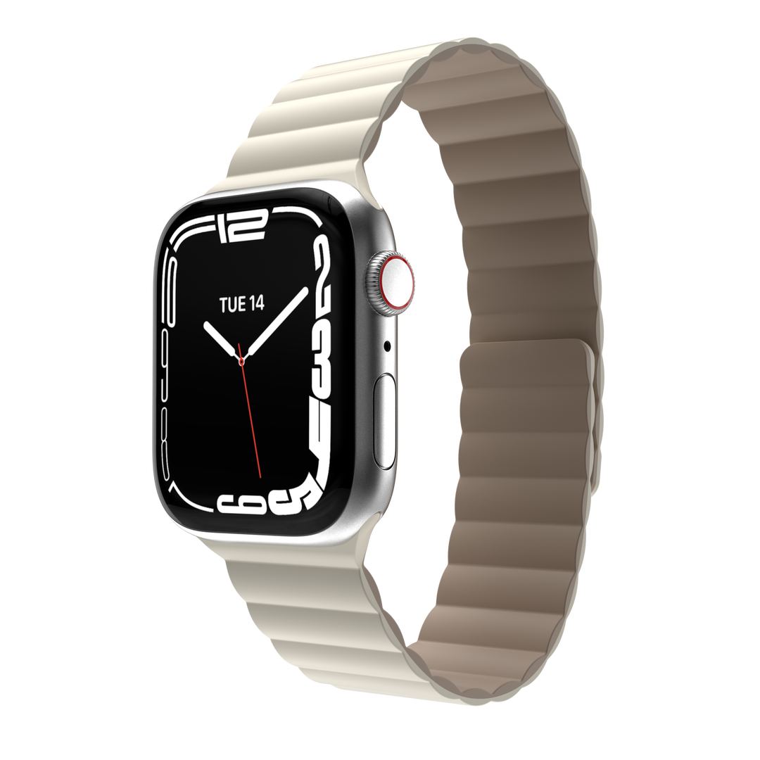 Accesorio mageasy  pulsera silicone magnetic apple watch 42 / 44 / 45 mm starlight